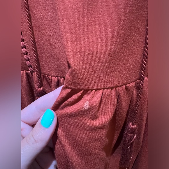 Burnt Orange Fall Dress - Picture 4 of 5